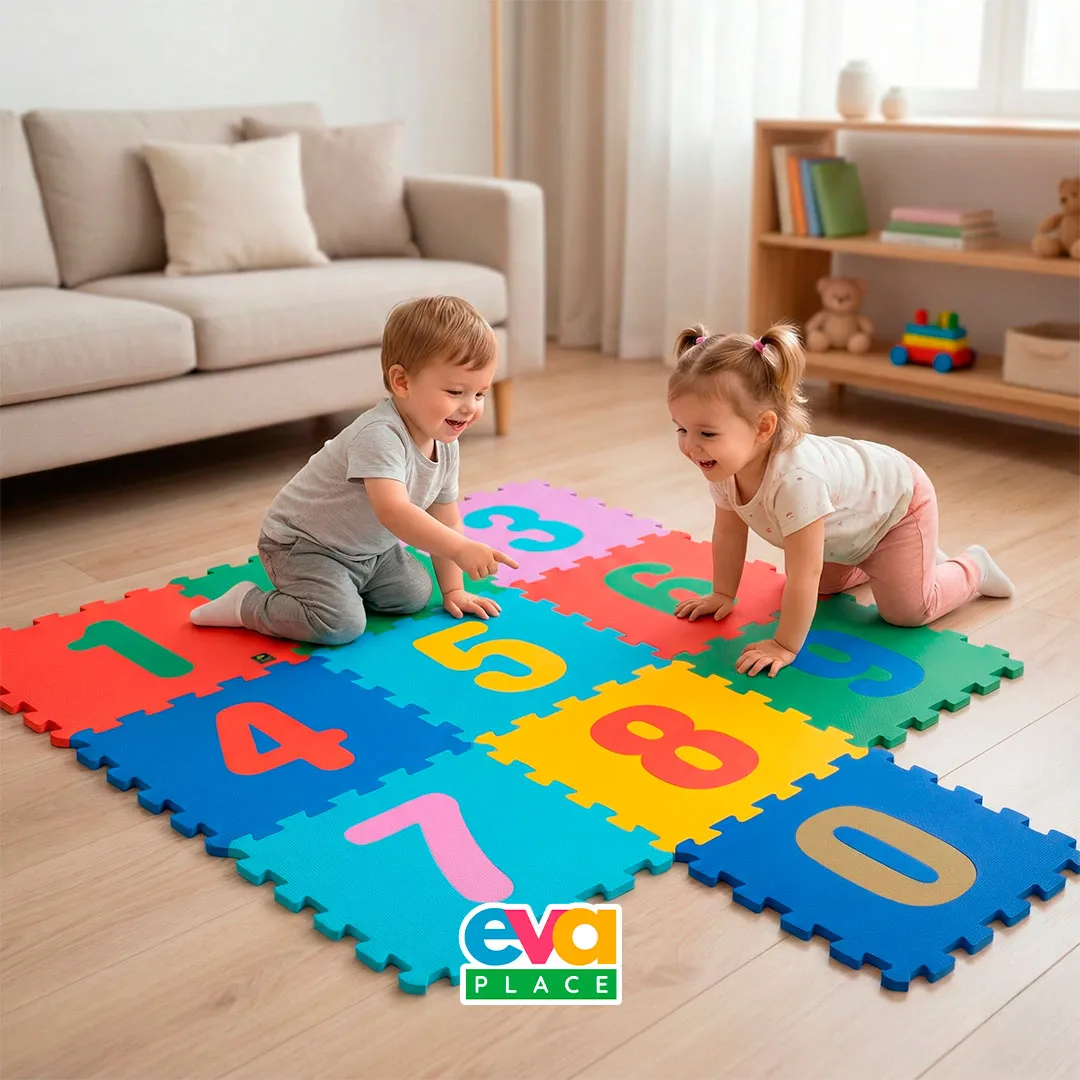 Tapete EVA Numérico Infantil 30x30cm – 8mm (10 Peças)