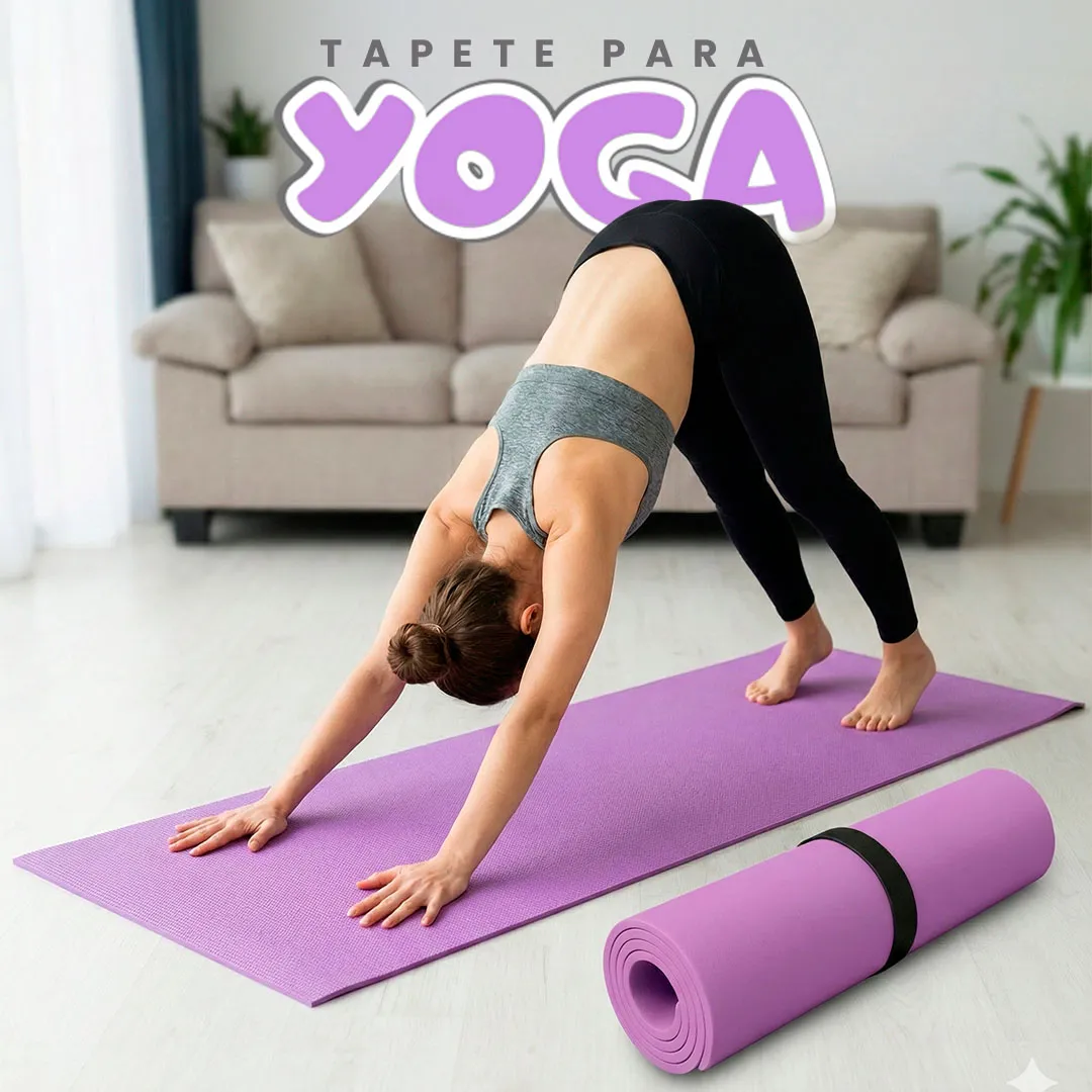 Tapete de Yoga EVA 170x60cm – 5mm (com Alça para Transporte)