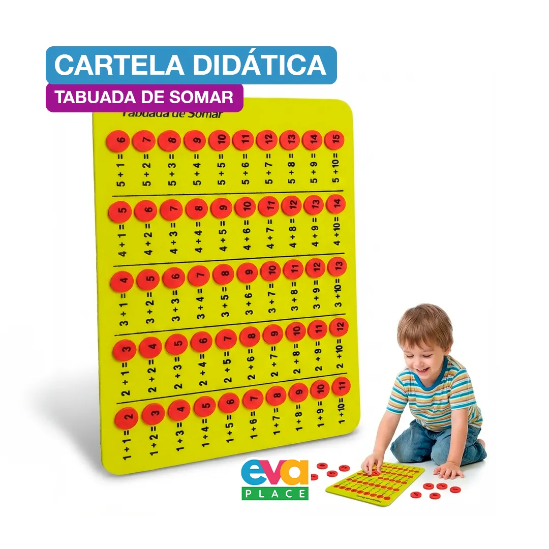 Cartela EVA  - Tabuada de Somar