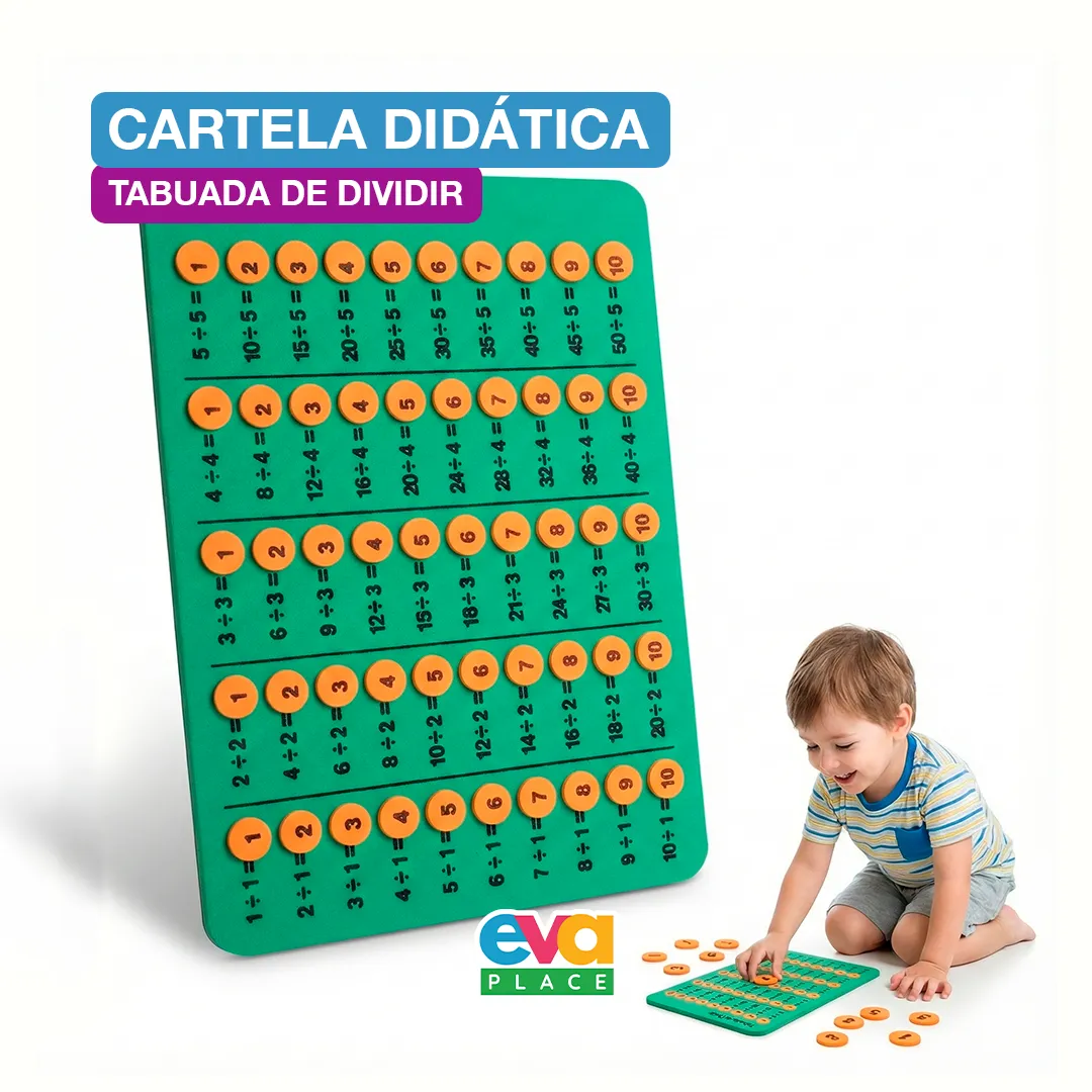 Cartela EVA  - Tabuada de Dividir
