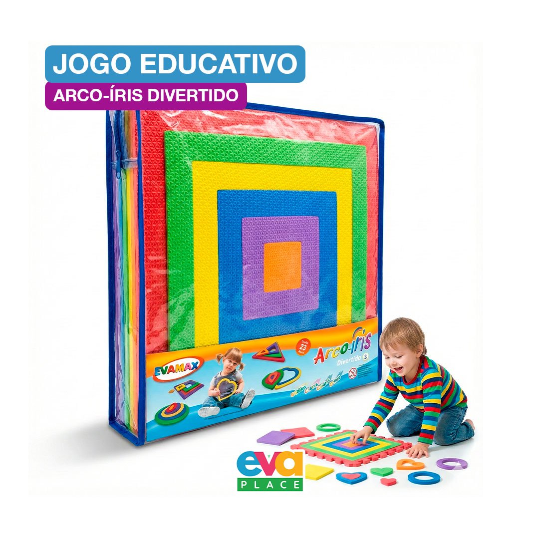 Arco-Íris Divertido de EVA – Encaixe de Formas e Cores