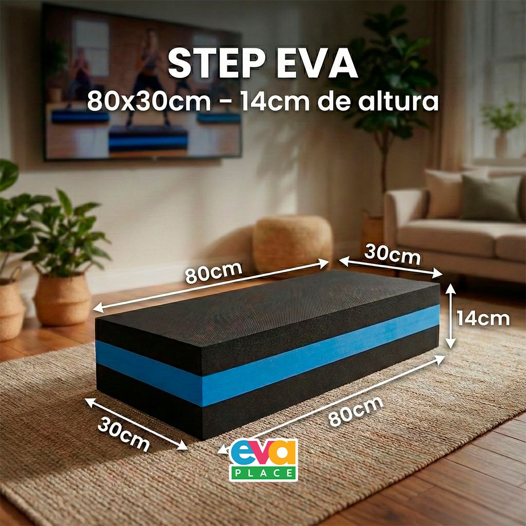 Step EVA para Exercícios 80x30cm – 14cm de Altura | Plataforma Fitness Antiderrapante - Imagem 3