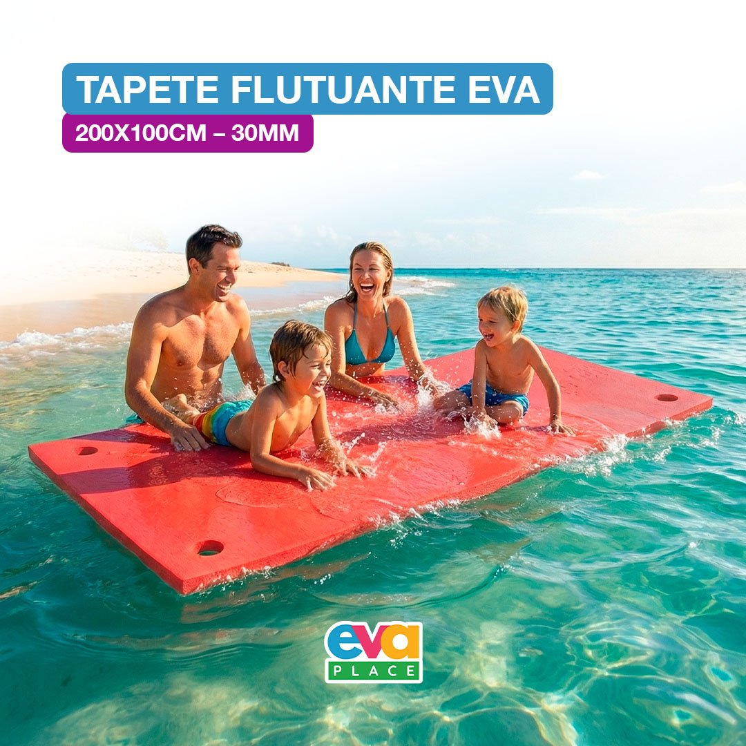 Tapete Flutuante EVA 200x100cm – 30mm | Piscina, Lazer e Atividades Aquáticas
