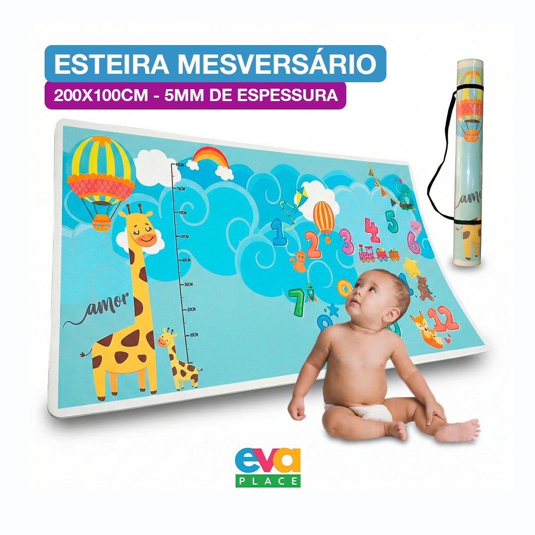 Esteira Mesversário em EVA 200×100cm – 5mm (com Alça para Transporte)