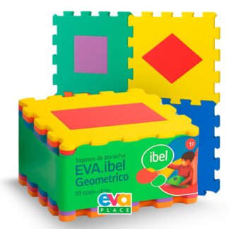 Tapete EVA Geométrico Infantil 30x30cm 8mm (9 Peças)